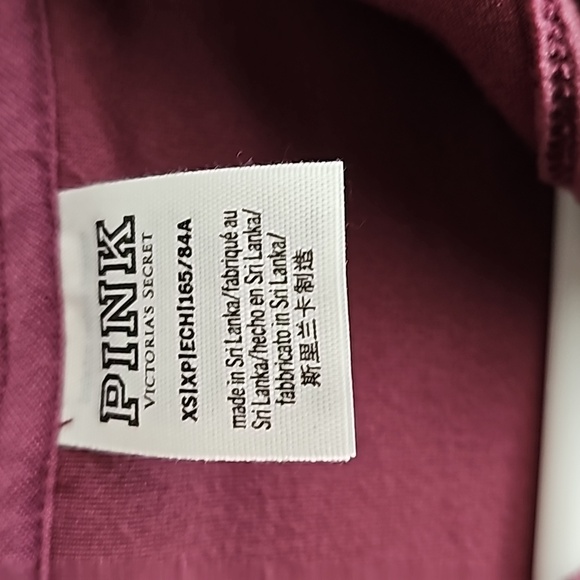 Womens NWOTS Victoria Secret PINK purple velvet sz XS zip up hoodie!! - Picture 5 of 8